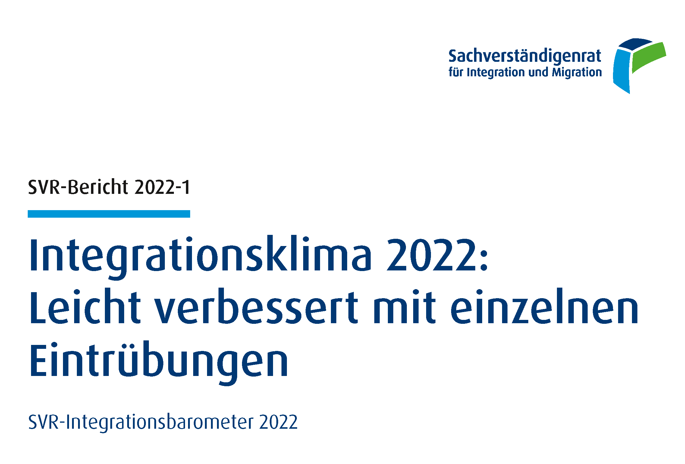 Cover SVR-Integrationsbarometer 2022