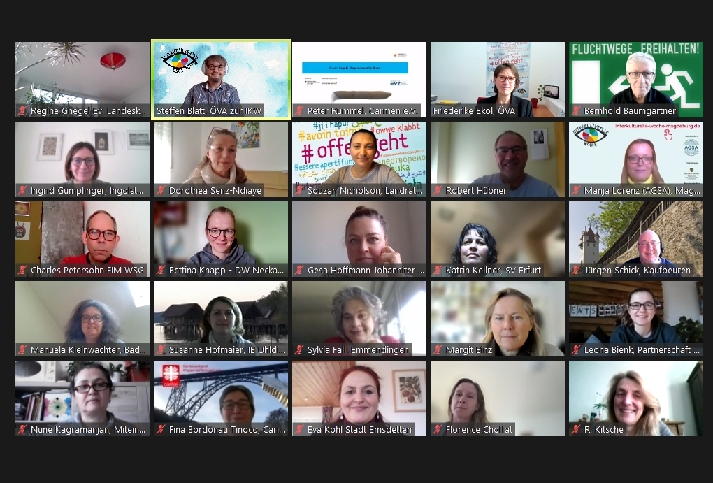 Screenshot von Teilnehmenden der Online-Vorbereitungstagung zur IKW 2022. Foto: ÖVA