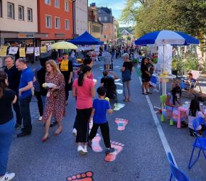 Der Zuspruch war groß beim "PARK(ing) Day". Foto: Stadt Ravensburg